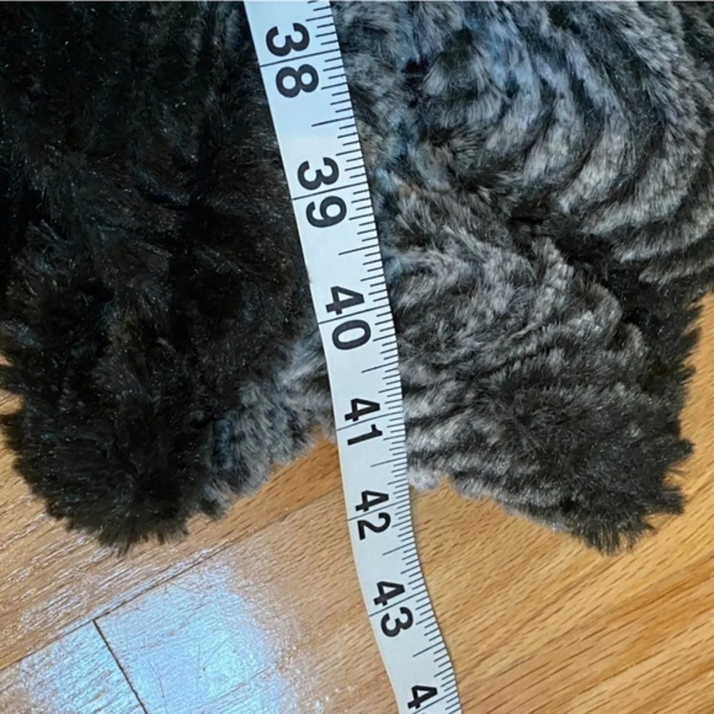 Black Plush Scarf, Fuzzy Warm Winter Scarf, Twisted or Plush Neck Warmer